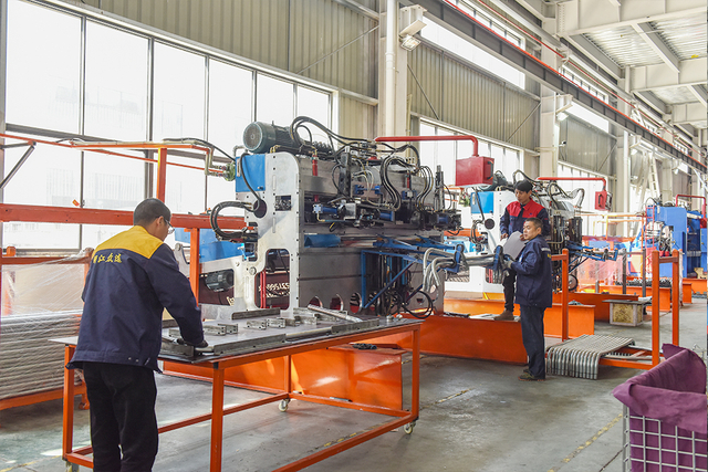 Custom trampoline quality inspection and OEM manufacturing testing area