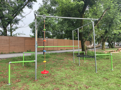 Anti‑Rust Multi‑Function Playset with Swing, Monkey Bar & Climbing Rope