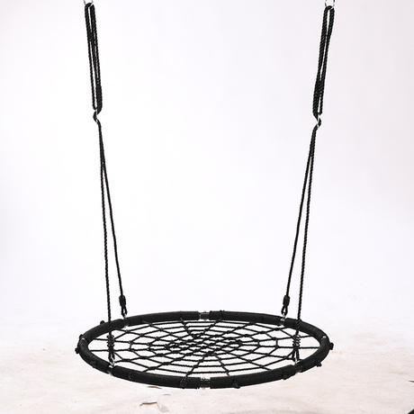 Black 8‑Section Segmented Net Nest Hanging Tree Swing