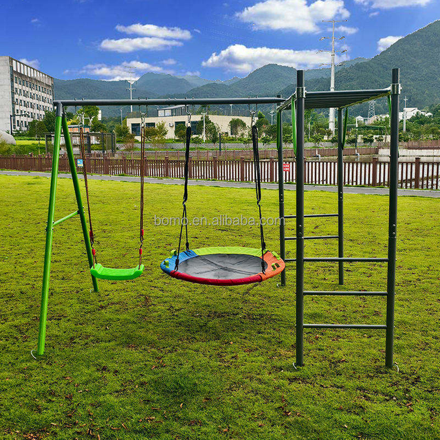M02 Outdoor Playground Swing Set And Monkey Bar