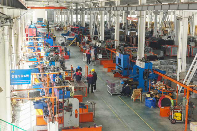 Custom trampoline OEM manufacturing facility with automated production lines