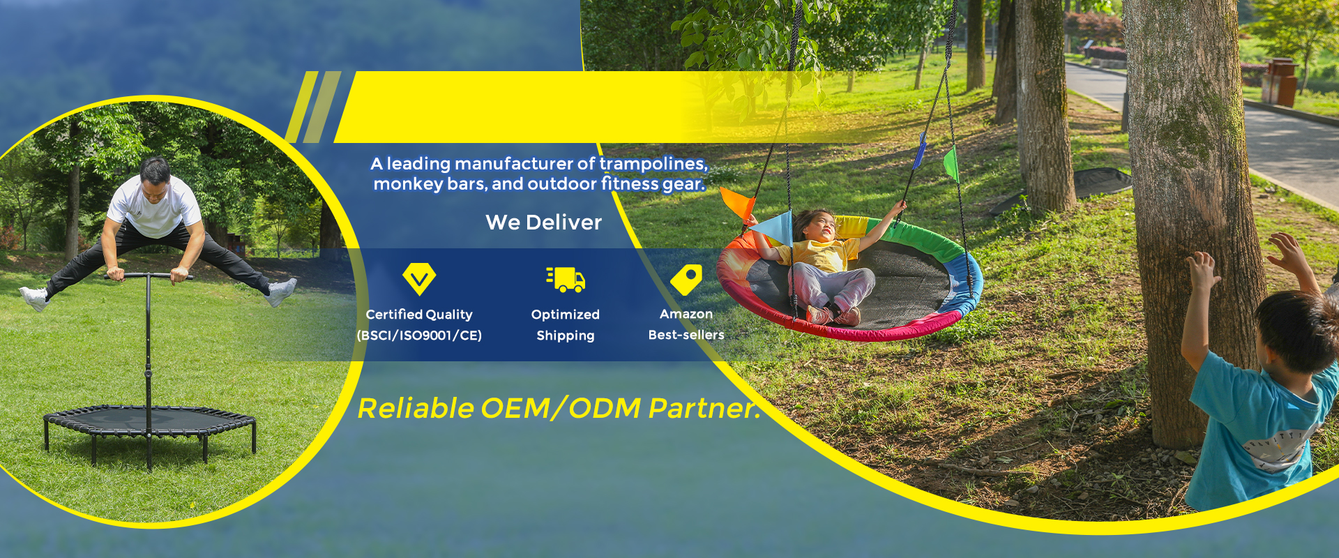 Heavy-duty metal swing set for backyard and commercial parks by Zoshine playground supplier