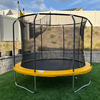 7-shaped Luxury Outdoor Trampoline with LED Lights Basketball Hoop