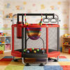 55 Inch 3in1 Kids Trampoline with Punching Bag Swing
