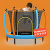55 Inch Kids Trampoline with inside Safety Net Indoor Outdoor