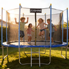 Outdoor Round Trampoline with Basketball Hoop Safety Net