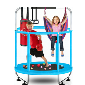 55 Inch 3in1 Kids Trampoline with Punching Bag Swing