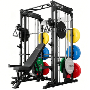 M1 PRO Red Black Smith Machine Power Rack Home Gym