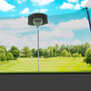 Outdoor Trampoline with Swing Set Slide Basketball Hoop