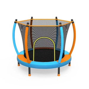 55 Inch Kids Trampoline with inside Safety Net Indoor Outdoor