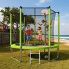 Outdoor Round Trampoline with Basketball Hoop Safety Net
