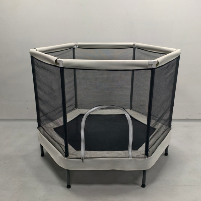 5FT Hexagon Kids Trampoline with Safety Enclosure Net