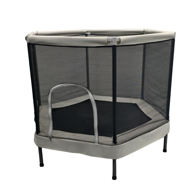 5FT Hexagon Kids Trampoline with Safety Enclosure Net