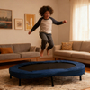 56 Inch Oval Twins Trampoline Foldable with Handle Indoor