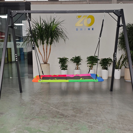 Modular Black Metal Swing Frame for DIY Multiple Swing Combinations