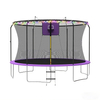 7-shaped Luxury Outdoor Trampoline with LED Lights Basketball Hoop