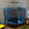55 Inch 3in1 Kids Trampoline with Punching Bag Swing