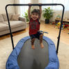 56 Inch Oval Twins Trampoline Foldable with Handle Indoor