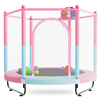 60 Inch 3in1 Kids Trampoline with Basketball Hoop Ball Pit